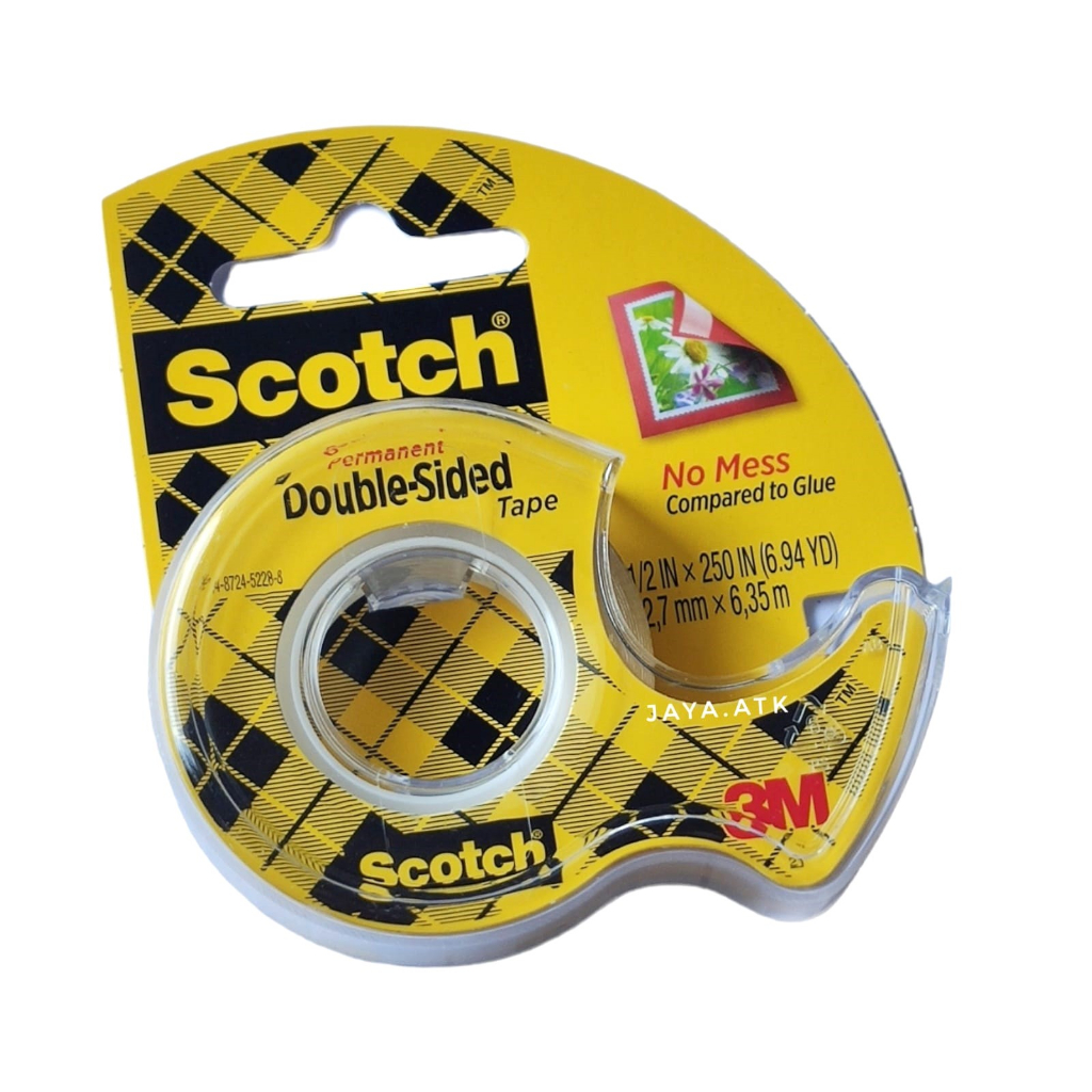 

SOLASI DOUBLE TAPE 2 SISI SCOTCH 3M CAT. 136 12 MM X 6 M 1/2 IN 250 IN + DISPENSER SELOTIP