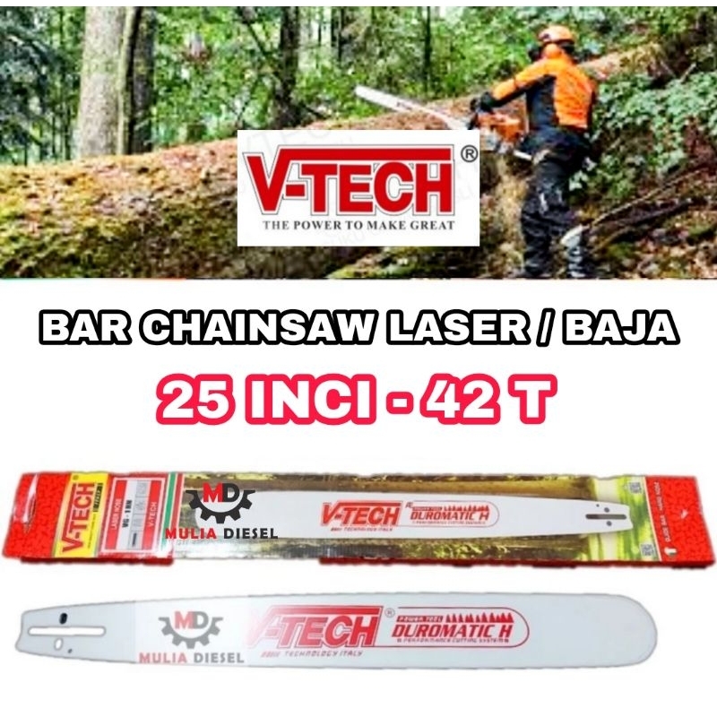 Guide Bar Chainsaw Senso Kayu Vtech 25 INCI 42 T 5200 5800