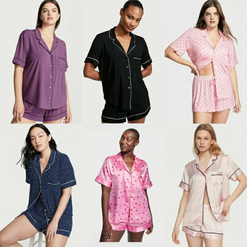 Victoria's Secret Short Pajamas Set Original / Sleep wear / Piyama / Baju Tidur Wanita