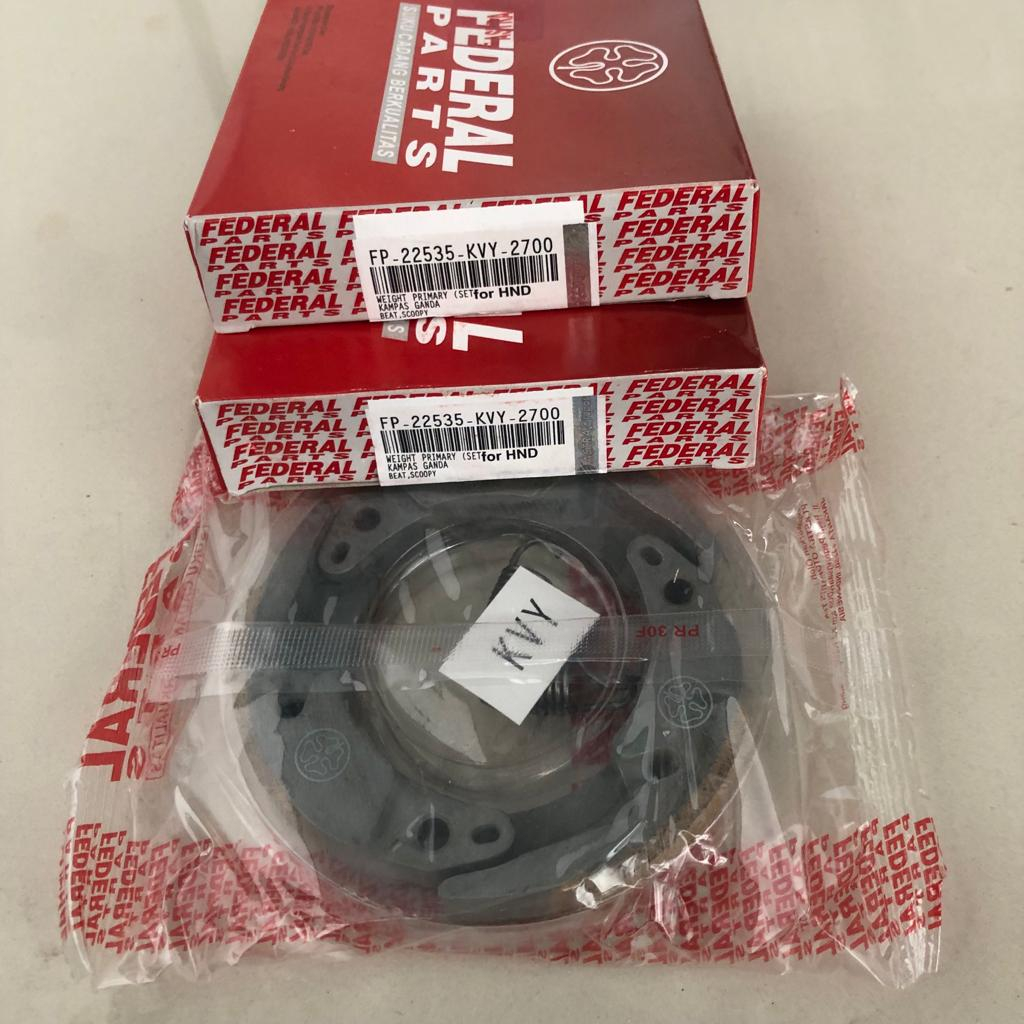 KAMPAS KOPLING GANDA MERK FEDERAL PNP HONDA BEAT, SCOOPY, VARIO CARBURATOR/FI KODE (FP 22535-KVY-270