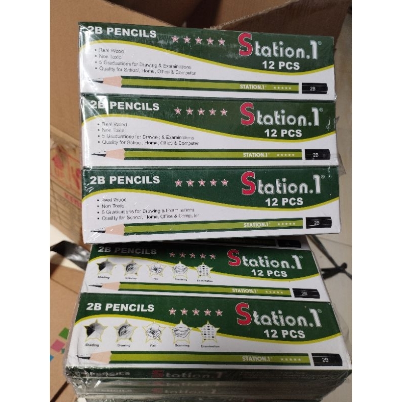 

(12pcs) Pensil 2B Station Murah Grosir Pencil For Comp /Alat Tulis Menggambar