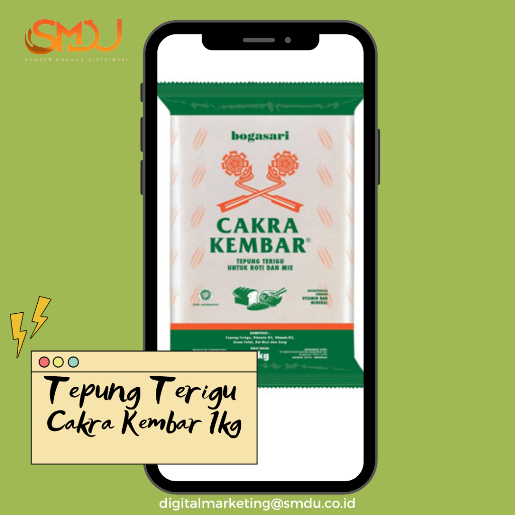 

TEPUNG TERIGU CAKRA KEMBAR 1 KG 3PCS