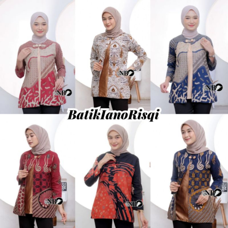 IR_BATIK Baju Batik Wanita Modern Blouse Batik Kantor Atasan Batik Kerja Wanita Seragam Batik M L XL