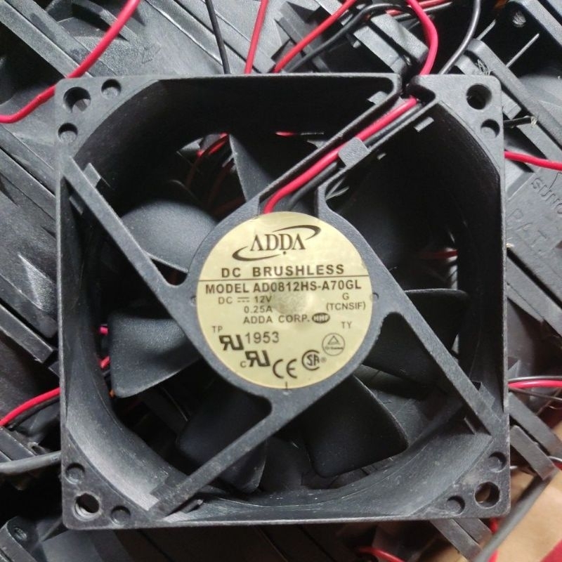 Fan DC 8x8 cm 12V 0.20-25A Motor Kipas8cm 12 V Volt