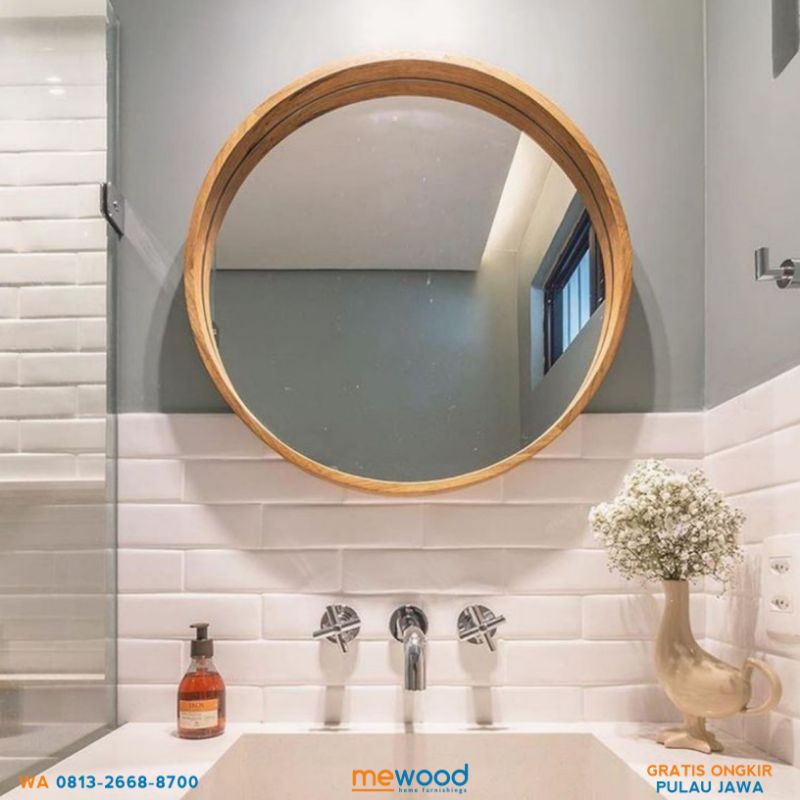 Cermin Bulat | Cermin Dinding | Round Mirror