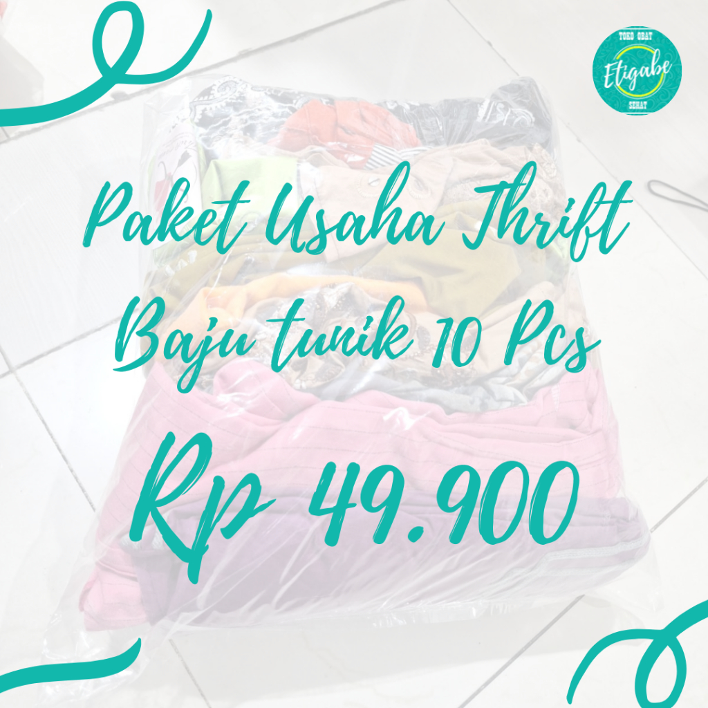 PAKET USAHA BAJU TUNIK THRIFT ISI 10