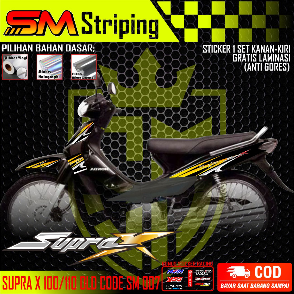 Striping VINYL/Hologram Supra Lama 100/Old,, Supra X, Supra Fit Lama -  Supra X, Supra Fit Lama/Old 