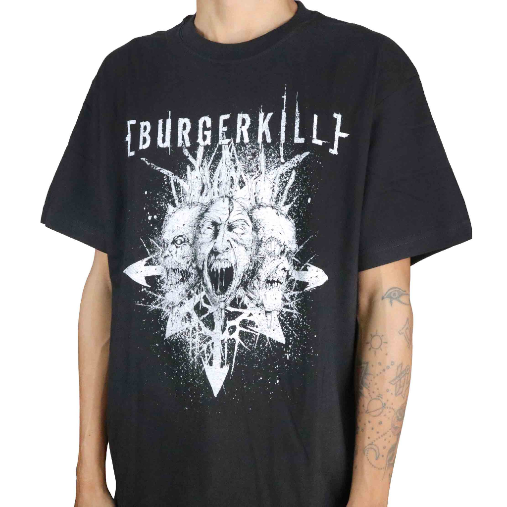 Metalgear merch Tshirt Burgerkill - Roar Of Chaos Katun M-L Kaos pria Original 100%