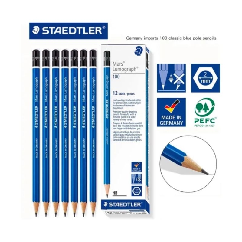 

❤ FAMILY ❤ ( 1 PCS ) Pensil staedtler mars lumograph / Pensil 2B ( Original )