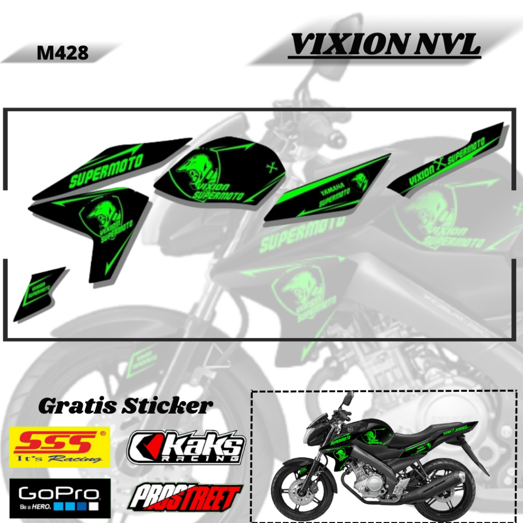 Lis Striping Stiker List Sticker Striping Variasi Les Aksesoris Pelindung Bodi Logo Emblem Motor Yam
