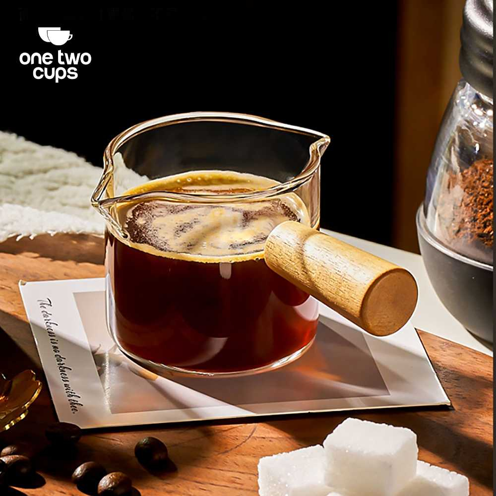 N22 75ml Gelas Takar Espresso Measuring Cup Double Mouth One Two Cups - S08