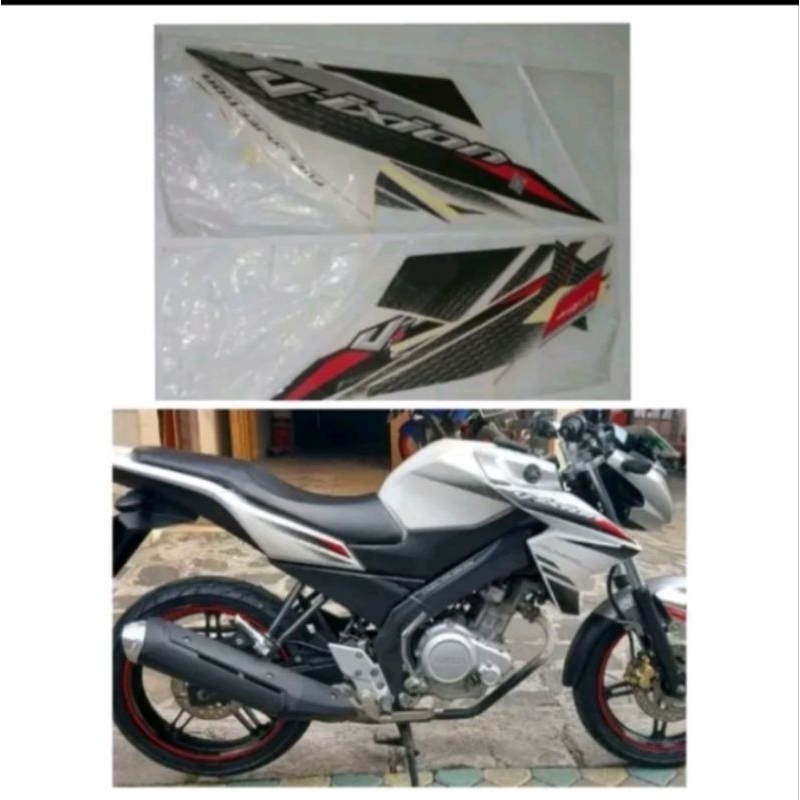 Striping stiker Yamaha Vixion 2013 2014 putih