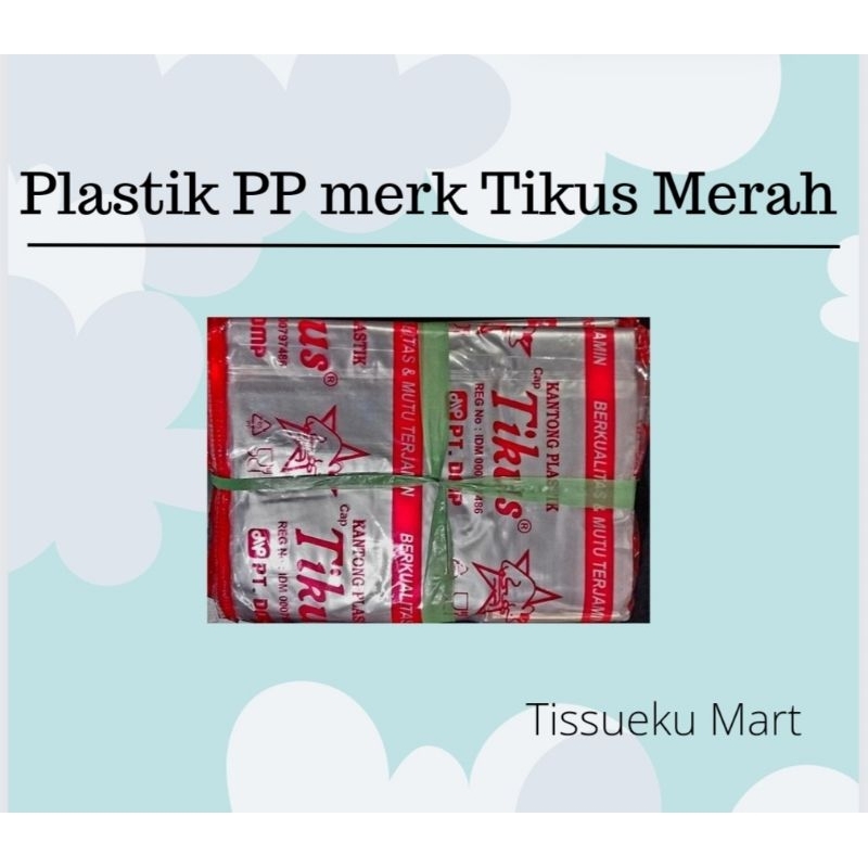 Plastik PP merk Tikus Varian Merah dan Hitam berbagai ukuran