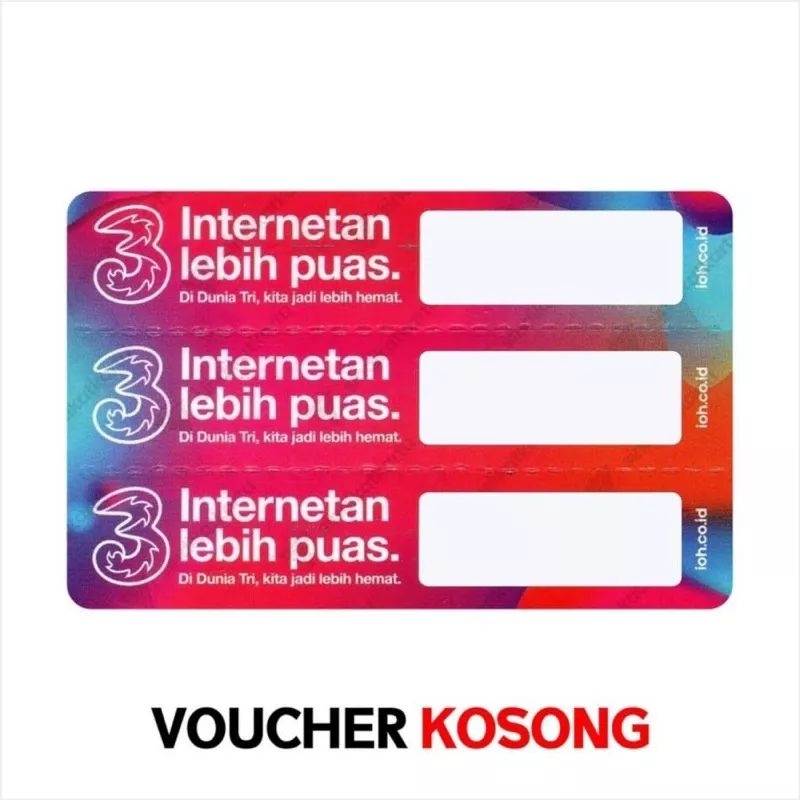 VOUCHER KOSONG/ZERO TRI BAHAN INJECK TERMURAH