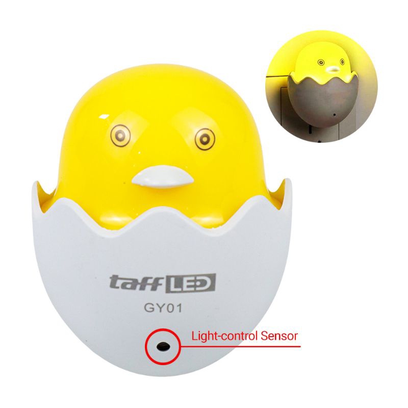 TaffLED Lampu Tidur LED Model Ayam Sensor Cahaya Warm White 220V 5W - GY01 - Yellow