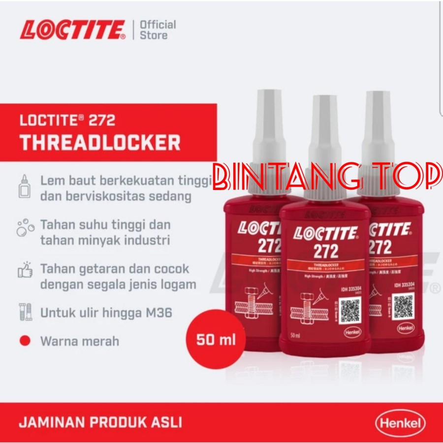 

LOCTITE 272 50 ML LEM MATERIAL ORIGINAL - LEM LOCTITE 272 50ML