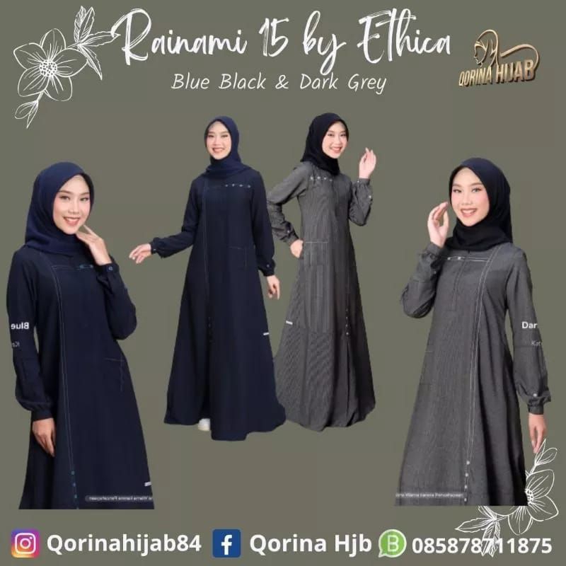 Gamis ethica / ethica rainami 15 / gamis dewasa / gamis ootd / gamis remaja
