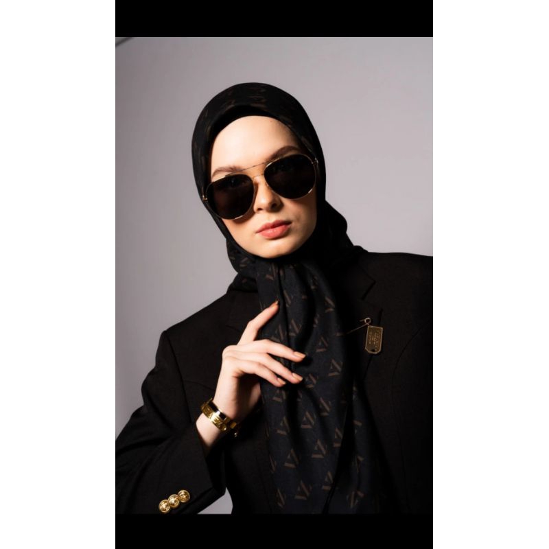 Vivi Zubedi Monogram Voal Scarf