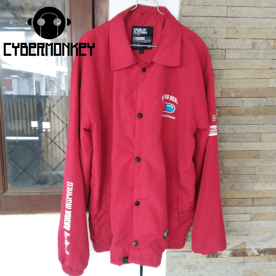 Coach Jacket Akira Merah Ukuran L (Kremlin Ori) Preloved