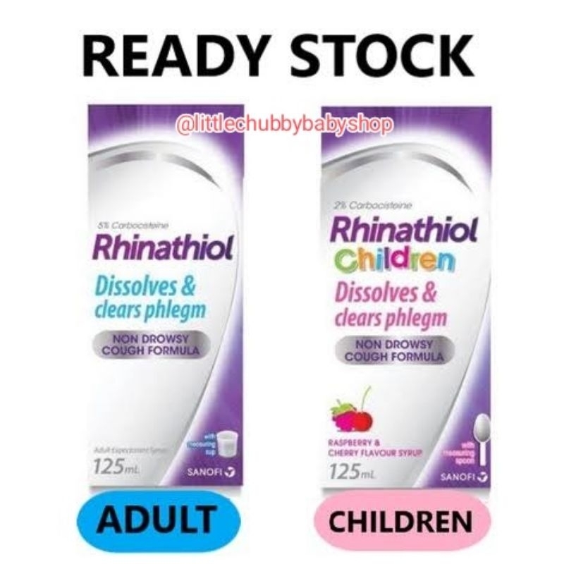 RHINATHIOL CHILDREN ADULT DISSOLVES & CLEARS PHLEGM 125ML