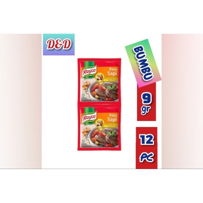 

Royco bumbu rasa sapi 9 gr renteng isi 12 pcs