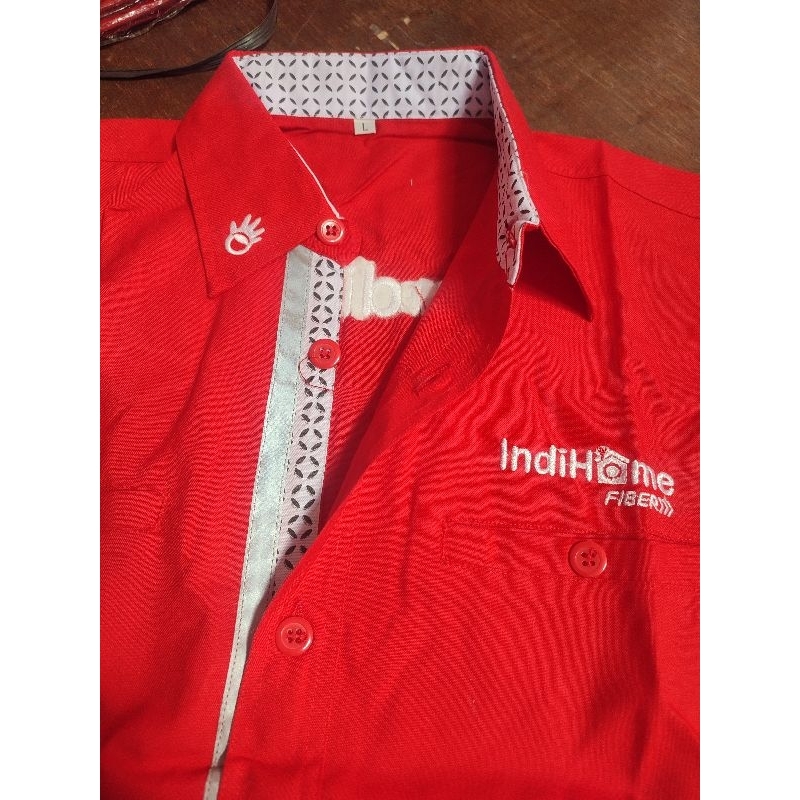 SERAGAM TELKOM INDIHOME, INDIHOME MERAH, BAJU KERJA TELKOM