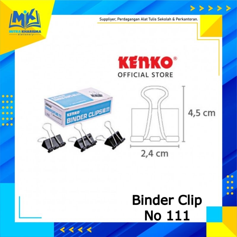 

Binder Clip No 111 / Klip Penjepit Kertas KENKO