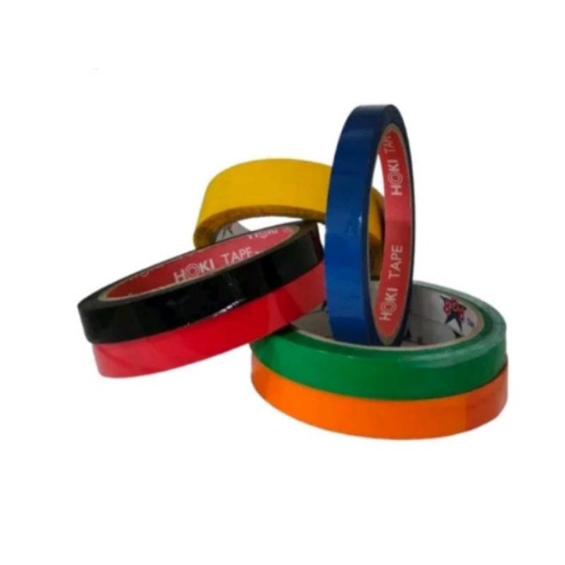 

ISOLASI/SOLASI WARNA WARNI 12mm / LAKBAN OPP TAPE 12 mm 888
