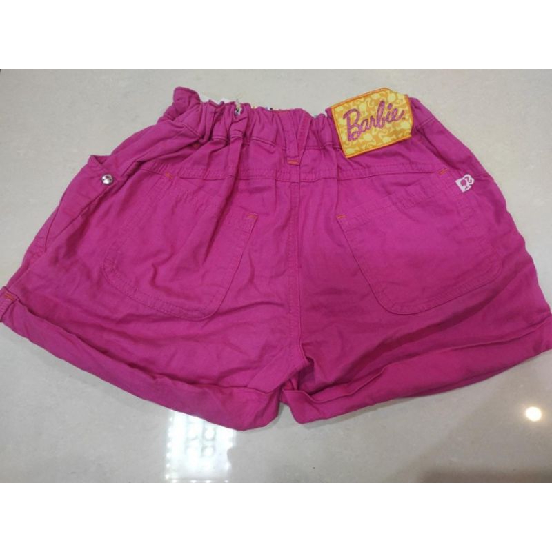 Celana Pendek Hotpants Anak Barbie Pink Original Size 7-10 Tahun