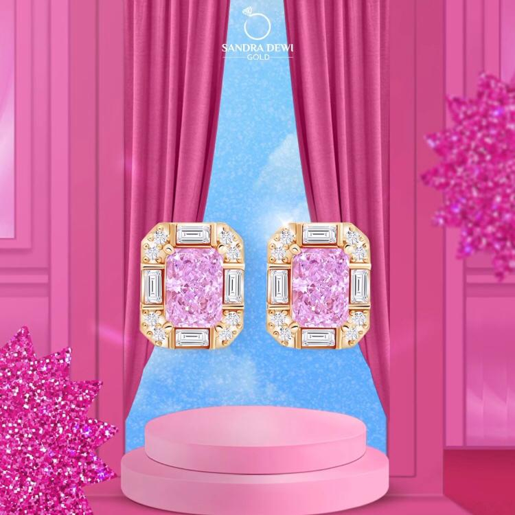Anting Sandra Dewi Gold Special Anniversary 4 Pink Core Collections EA220852