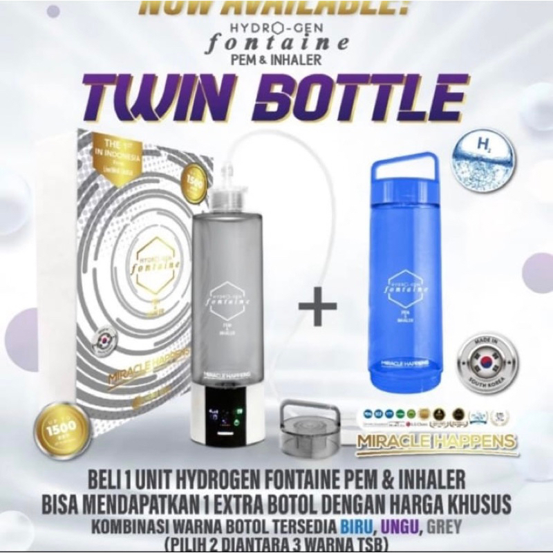 Hydrogen Fontaine PEM & Inhaler Twin Bottle