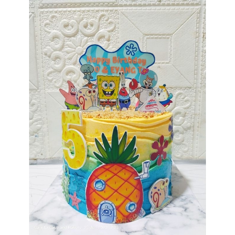 Cake Ultah Spongebob Squarepants / Cake Ultah Coklat / Cake Blackforest