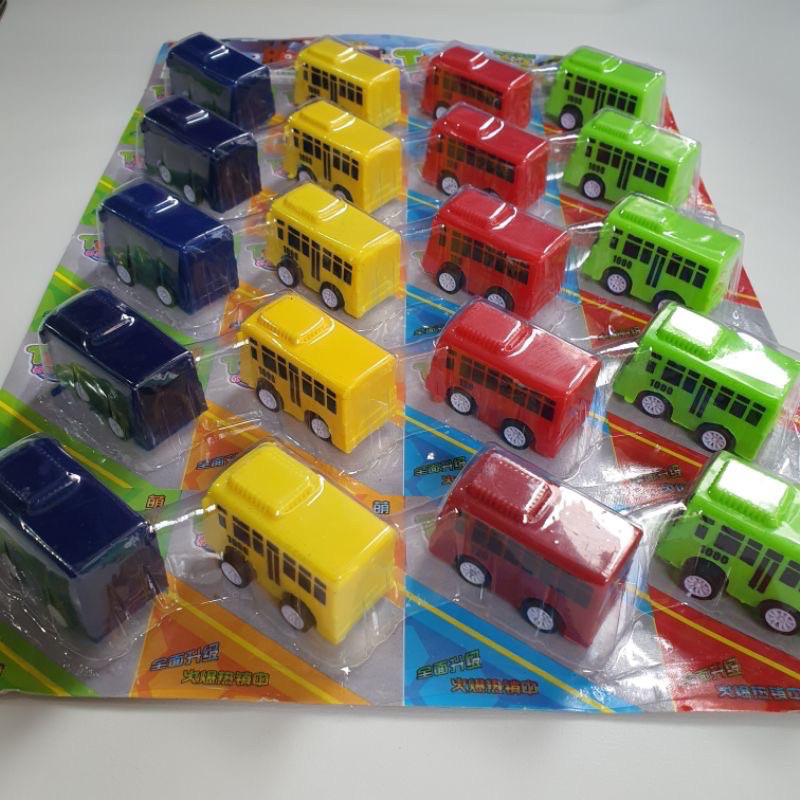 mainan bis tayo pullback kecil 4 pcs / bus tayo / mainan mobil mobilan anak murah