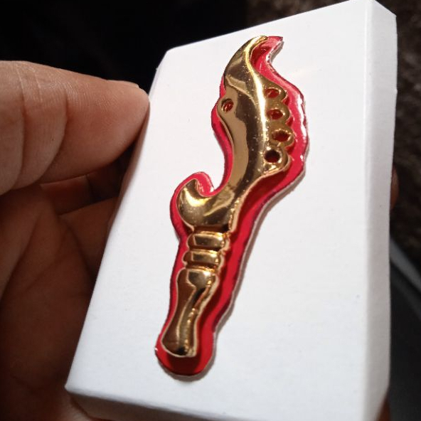 pin wing lencana kujang lis merah
