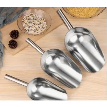 Sendok Es 9" #10239 | Sendok Sekop Es Batu / Kacang Kacangan Stainless KECIL