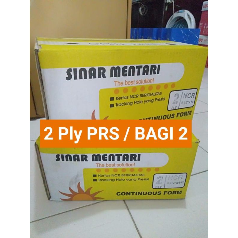 

Continuous form SINAR MENTARI 9,5" x 11" PRS (uk.panjang dibagi 2)