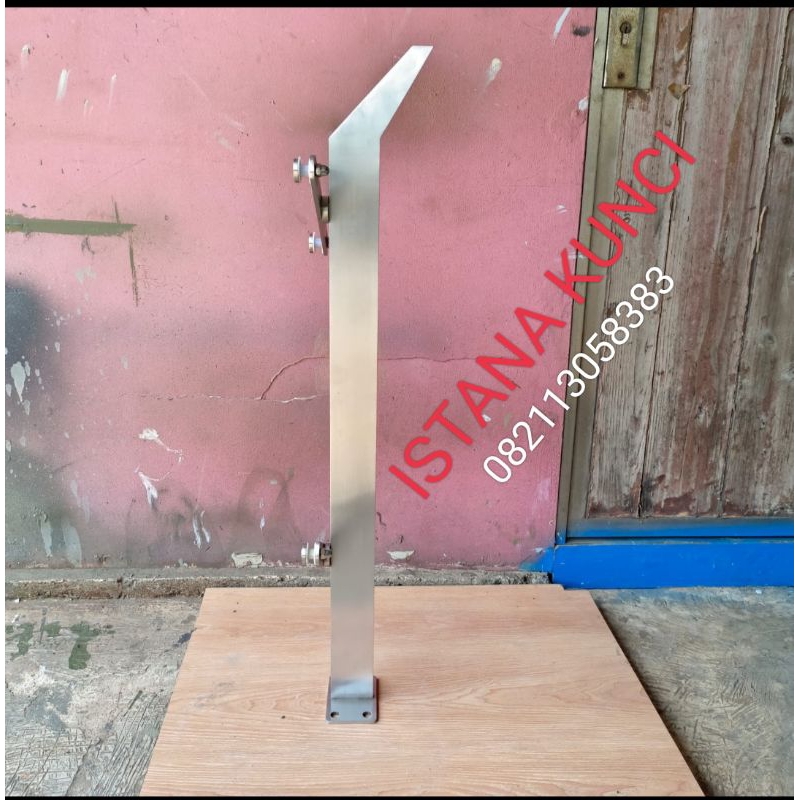 TIANG RAILING KACA / TIANG RAILING TANGGA KACA STEINLES STELL SUS 304