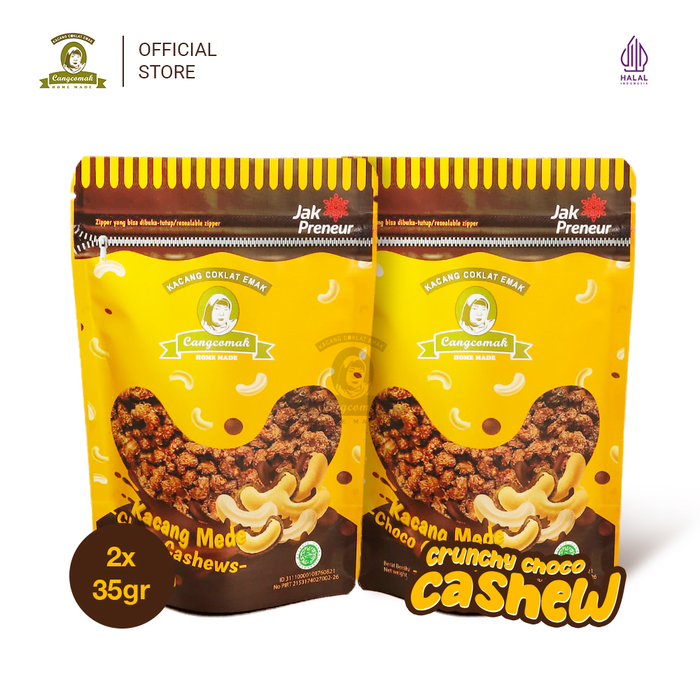 

Cangcomak Kacang Mede Coklat Panggang Choco Cashews - 2 in 1 Kacang Mede Coklat - Cemilan Kacang Mete Coklat oven murah