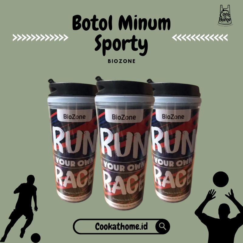 BOTOL MINUM / THERMAL BOTTLE 500ML BIOZONE - BLACK