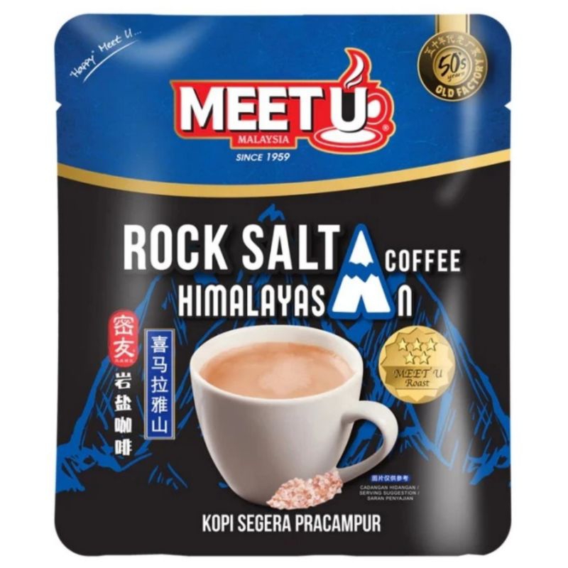 

Meet U Himalayas rock salt instant coffee kopi instan garam Himalaya