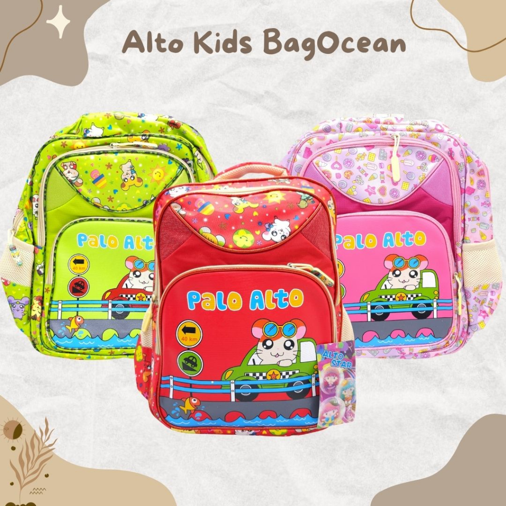 Tas Anak Palo Alto Hamtaro UNISEX MURAH ORI / Ransel Anak ALTO ORIGINAL / Tas Punggung PALO ALTO MUR