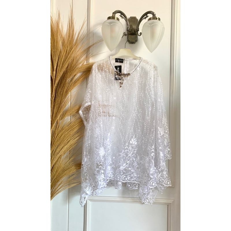 Kebaya Wanita Modern Merah Putih Hijab Juntai Series