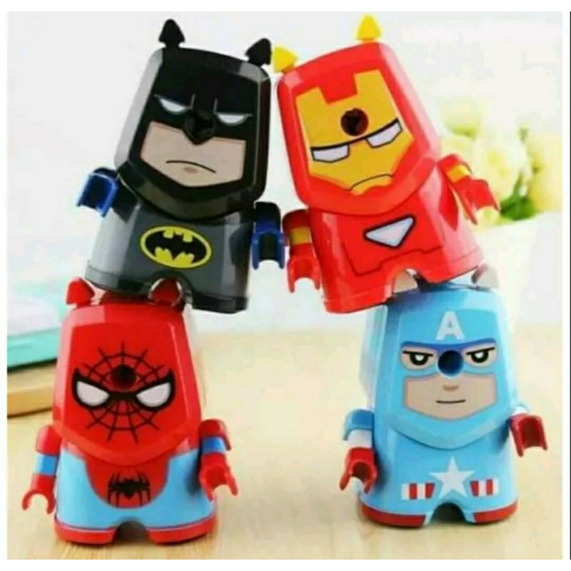 

Serutan superhero / rautan meja putar/ serutan meja/serutan lucu