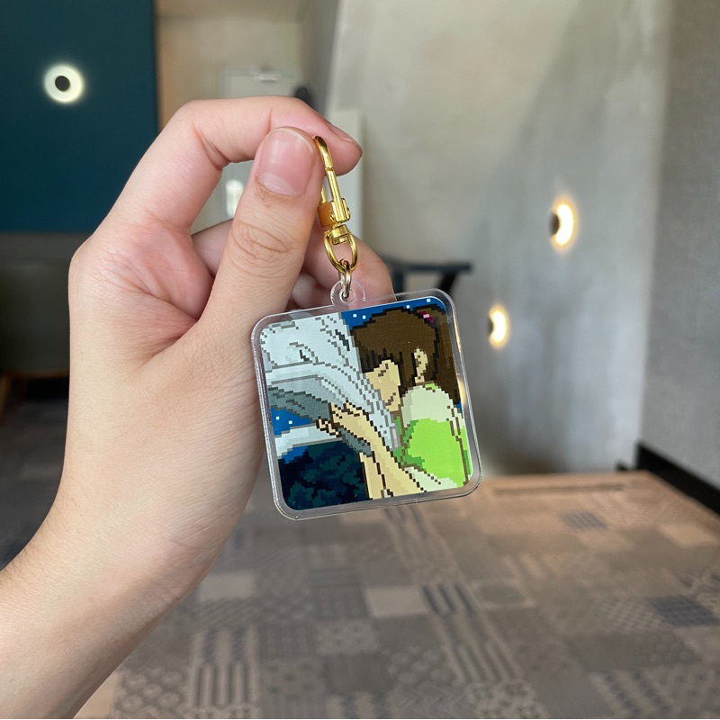 Ghibli Spirited Away Pixel Keychain