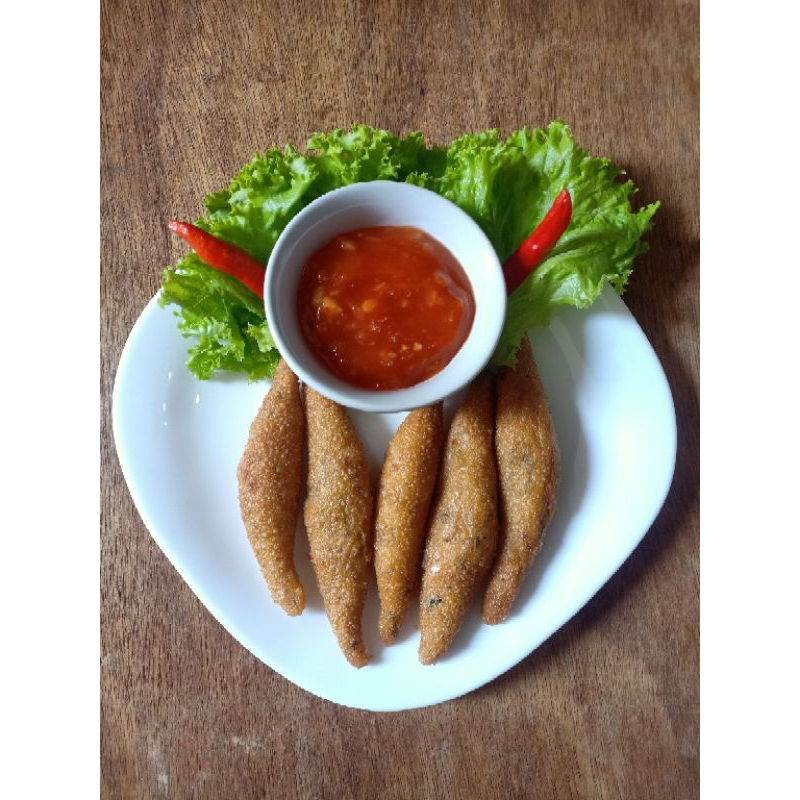 

otak otak mentah sayur dan ikan tenggiri