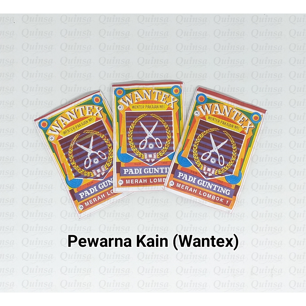 Pewarna Kain Wantex Wenter Padi Gunting Pewarna Pakaian Padi Guting
