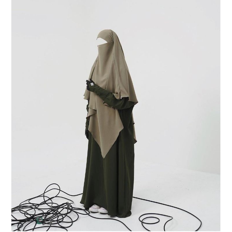 Preloved Luna Abaya Elmadina DarkOlive Mazen