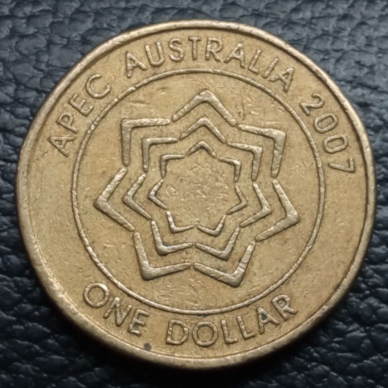Koin Kuno Australia 1 Dollar Comemmorative / Peringatan APEC 2007 | Koin Asing Mancanegra koleksi