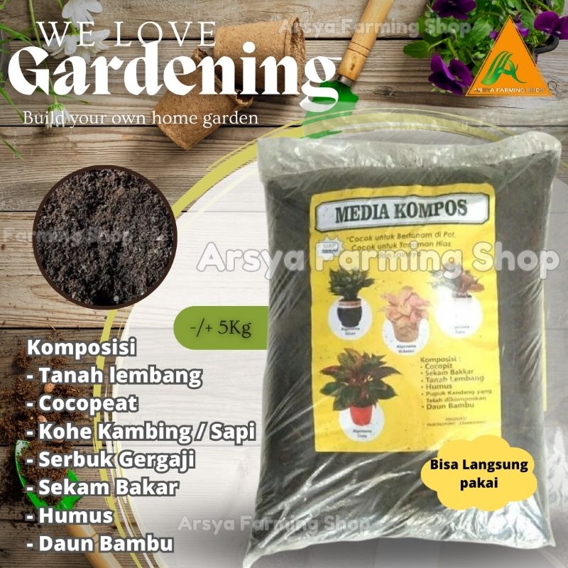 ALLS Media Kompos Lengkap 1 Karung Aglonema Caladium alocasia - Kuning