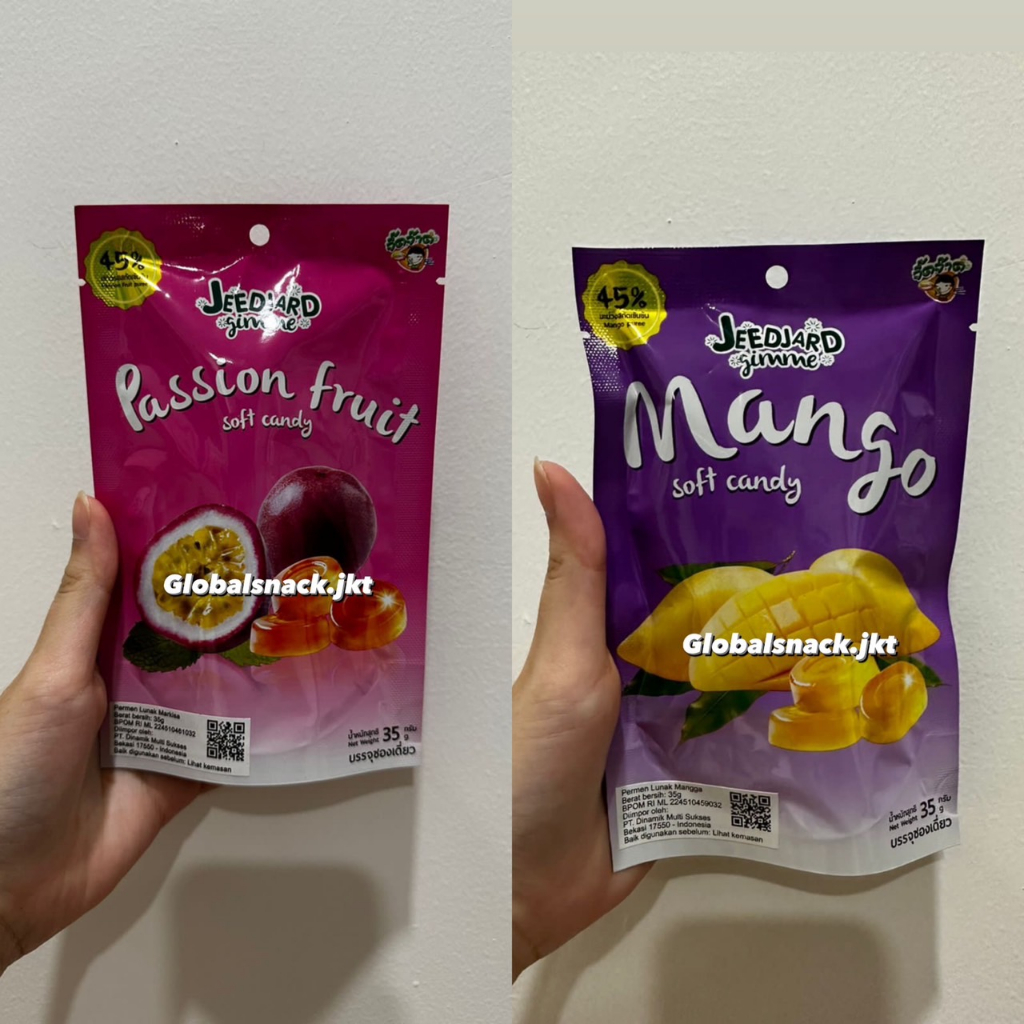 

JEEDJARD GIMME PASSION FRUIT MARKISA SOFT CANDY / MANGO MANGGA SOFT CANDY- JEED JARD